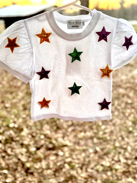 Sequin Star Mardi Gras Shirt